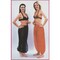 Silver Belly Dance Bra with Coin Trim Sequin-Covered Costume Top